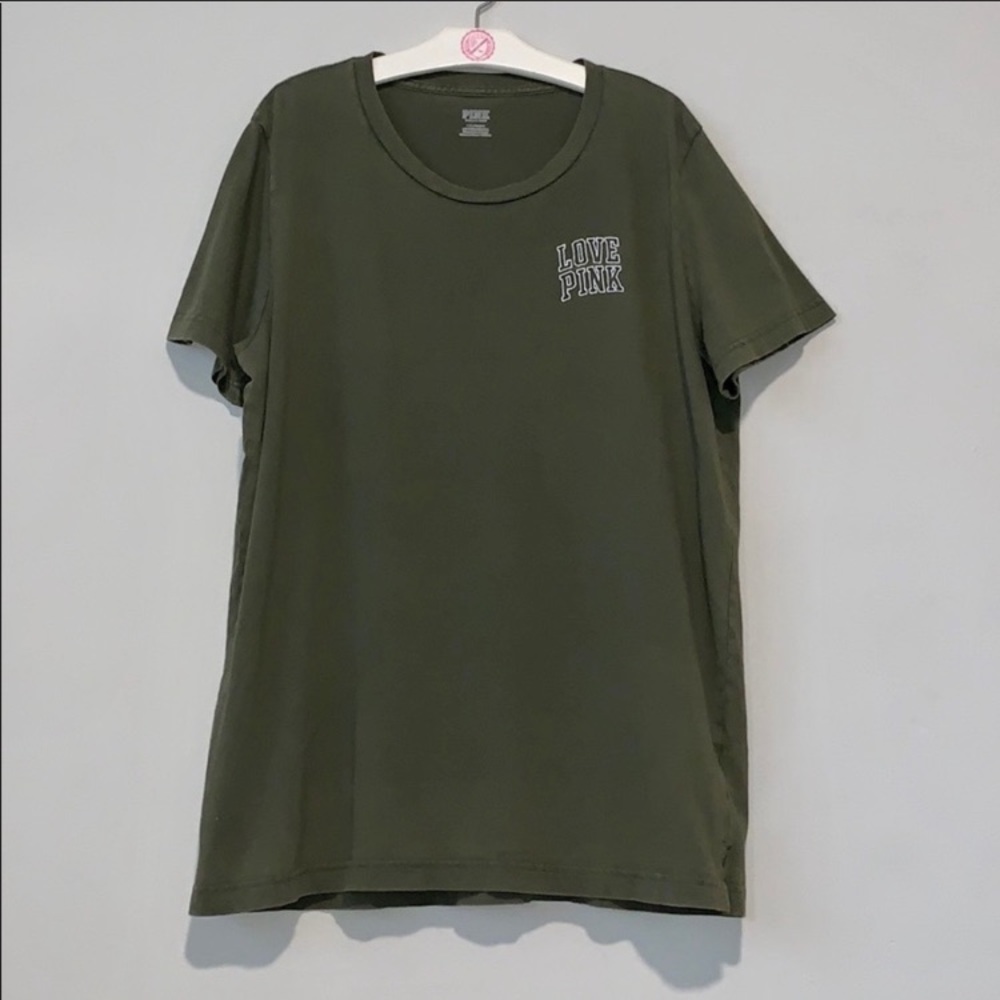 VS Pink Olive Green Campus Tee